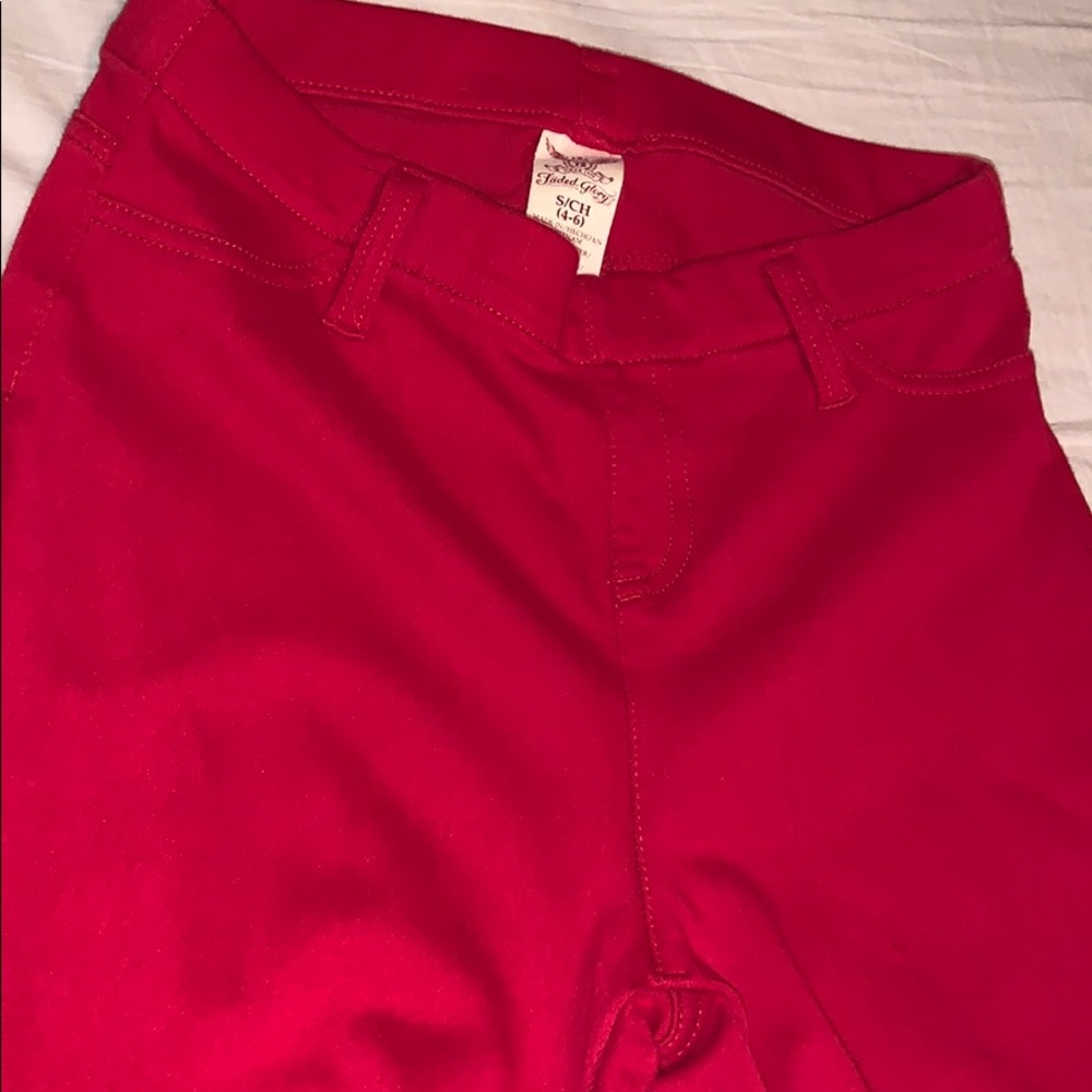 Red jeggings